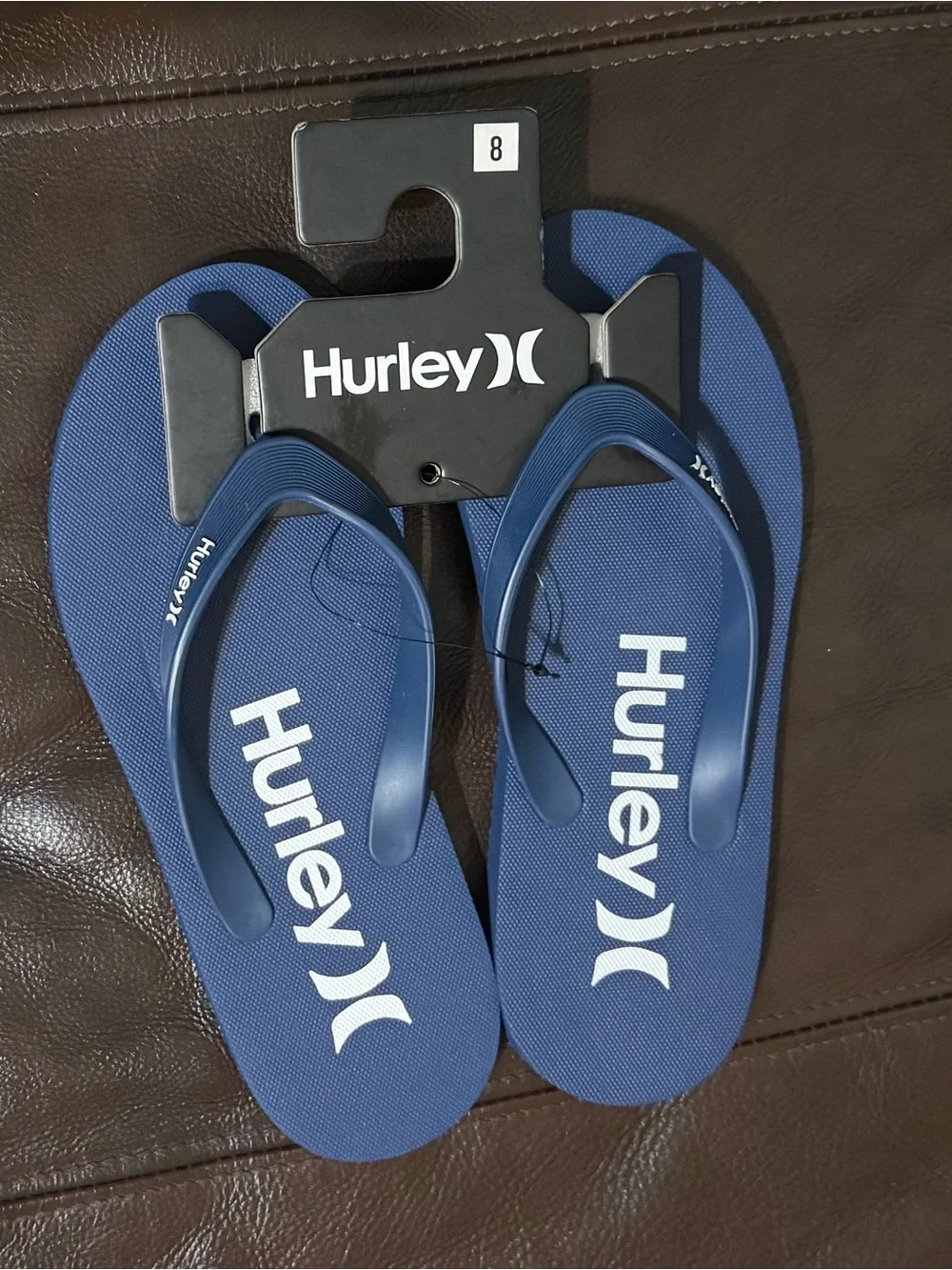 Hurley Blue Logo Flip Flops